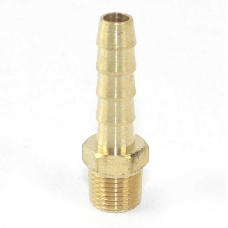 INTERSTATE PNEUMATICS Brass Hose Barb Fitting, Connector, 1/4 Inch Barb X 1/8 Inch NPT Male End, PK 100 FM24-100K